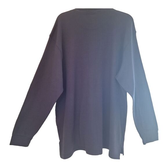 Redhead Thermal Four Button Henley 2XL Big & Tall Men XXL Blue with Brown Trim - Picture 7 of 14